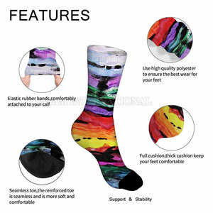 Apparel Accessories Quality Made Sublimation Socks Unique Design Low Moq Sublimation Socks - Product Image 4
