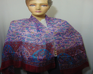 Luxury Designer Women's 100% Pure Silk <b>Scarf</b> <b>Large</b> Paisley Floral Print 90x180cm Multi-Functional Wrap Elegant Style All Seasons - Product Image 4