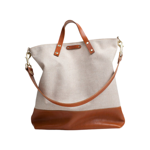 2024 INS Style femmes Logo personnalisé motif en cuir véritable décontracté fourre-tout sac à main coton doublure fermeture à glissière bouton fermeture deux lettres - Product Image 2