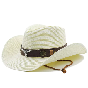 Chapeau de cowboy à large bord unisexe personnalisé, style sombrero, en paille, pour la plage, Dallas Cowboys, vente en gros pour femmes - Product Image 4