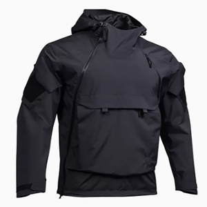 Chaqueta Softshell Negra de Alta Calidad en Oferta, Impermeable, de Poliéster, con Dos Bolsillos Cruzados y Múltiples Bolsillos - Product Image 1