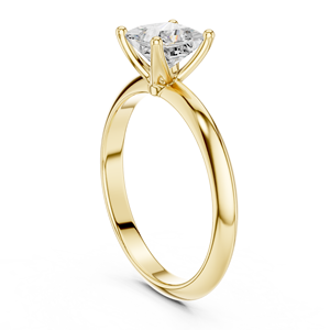 แหวนแต่งงานแฟชั่น Aries Jewel Classic Bezel Set ทองคำแท้ 14K เพชรเจ้าหญิงทรงเหลี่ยม 1 กะรัต เพชรเพาะเลี้ยงในห้องปฏิบัติการ IGI ของขวัญวันครบรอบ - Product Image 4