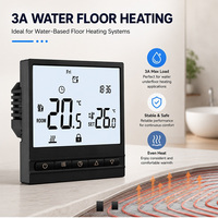 Thermostat intelligent pour systèmes de chauffage au sol CVC, électrique, numérique, programmable, avec écran LCD, contrôleur d'ambiance flexible pour salon