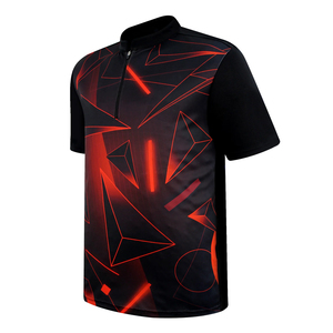 Chemises de bowling personnalisées imprimées par sublimation, impression d'équipe personnalisée, séchage rapide, fermeture éclair 1/4, manches courtes respirantes pour le tir à l'arc - Product Image 6