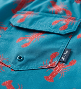 Shorts élégants pour hommes à imprimé crabe avec cordon de serrage, poches latérales, séchage rapide, pour la plage et l'été - Product Image 6