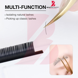 Fabricant de pinces à cils en acier inoxydable avec pointe en fibre, meilleure prise en main, angle de 45 degrés, pour extensions de cils - Product Image 6