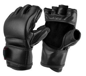 ถุงมือชกมวย MMA แบบสั่งทำพิเศษพร้อมแถบตีนตุ๊กแก หนังวัวแท้ 100% สำหรับฝึกซ้อมและต่อสู้สำหรับผู้ใหญ่ - Product Image 1