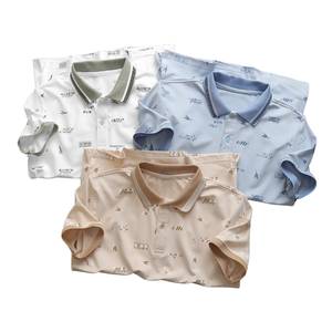 Designer personnalisé pour hommes pour T-shirts polo Tissu piqué à motif solide avec logo personnalisé tricoté - Product Image 1