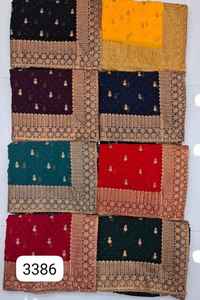 Elegante Saree de 60 Gramos con Intrincados Bordados Zari y Detalles de Swarovski, para Fiestas, Estilo Indio-Pakistaní - Product Image 3