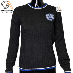 Suéter tipo cárdigan Zeta Phi Beta con colores personalizados, suéter de punto bordado para hermandades, fraternidades, universidades y equipos universitarios. - Product Image 1