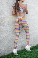 Leggings Deportivos de Cintura Alta para Mujer con Logotipo Personalizado, Ropa Deportiva OEM, Poliéster/Spandex, Protección UV, Antibacterianos