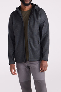 Veste en polaire à capuche noire pour homme, coupe-vent, fermeture éclair, décontractée, pour l'extérieur, automne, coupe classique, polyester, couleur unie - Product Image 4