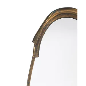 Espejo de Pared Ovalado de Latón, Diseño Art Deco, 45x17 Pulgadas, Decoración para el Hogar, Espejo Decorativo para Entrada - Product Image 4