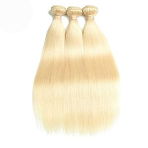 ผมต่อแบบเส้นเดียว ทำจากผมแท้สีบลอนด์ ยุโรป เกรดเวอร์จิ้น  แบบดับเบิ้ลดรอน  ฟอกสีแล้ว  แบบเป็นมัด - Product Image 3