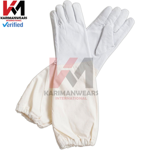 Gants d'apiculture robustes résistants aux piqûres en cuir pour travaux au rucheau, manches longues, approvisionnement en gros OEM - Product Image 5