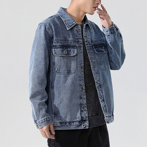 Chaquetas de mezclilla para hombre con diseño elegante y logotipo personalizado para venta en línea, ropa de moda, chaqueta de invierno con logotipo personalizado y estilo elegante. - Product Image 4