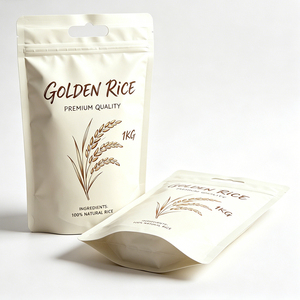 Sacs de riz personnalisables avec logo, sacs en plastique de qualité alimentaire pour riz 1kg 2kg 3kg 4kg, emballage à fermeture éclair, sachets souples à fond plat, sacs de riz vides - Product Image 2