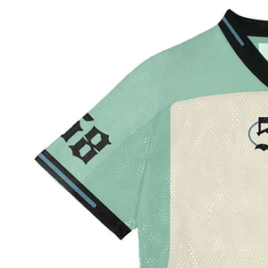 Tendances classiques : Maillot de football américain personnalisé respirant grande taille avec motif lettres |   Design rétro en maille |   Sublimation OEM - Product Image 6