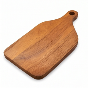 Handcrafted Teak Wood Cutting <b>Board</b> With Handle Elegant Wooden Serving Tray Paddle Shape Chopping <b>Board</b> For Kitchen And Charcute - Product Image 1