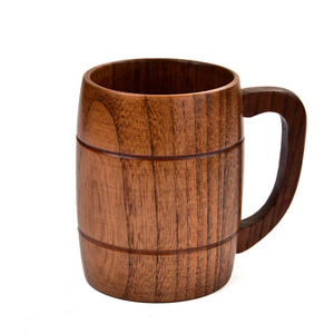 Tazas de Cerveza y Café/Té de Madera con Asa, 300 ml, Aptas para Lavavajillas, Ecológicas - Product Image 1