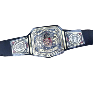 Ceinture de champion de lutte personnalisée de qualité supérieure, finition détaillée, design noir et or pour collectionneurs et événements - Product Image 5