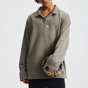 Camiseta Polo de Manga Larga Personalizada de Alta Calidad, Color Sólido, Diseño en Blanco, de Algodón y Poliéster, Formal, Casual, Deportiva, para Hombre - Product Image 1