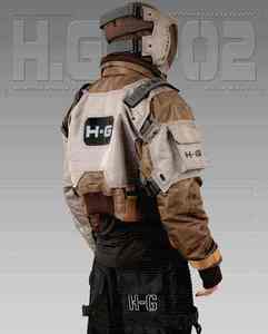 Veste technique pour homme, style cyberpunk, streetwear, multi-poches, coupe-vent imperméable, cargo urbain, veste utilitaire à capuche - Product Image 3