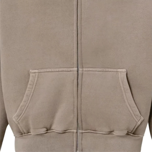 Sudadera con capucha pesada con cremallera para hombre, estilo urbano, algodón de alta calidad, varios colores, transpirable, diseño personalizado, 2026 - Product Image 4