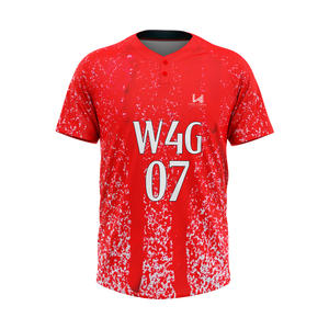 Camiseta de Béisbol Personalizada con Logotipo de Alta Calidad, Impresión Frontal, 100% Poliéster, Tejido Transpirable, Secado Rápido, Antibacteriana, para Softbol - Product Image 4