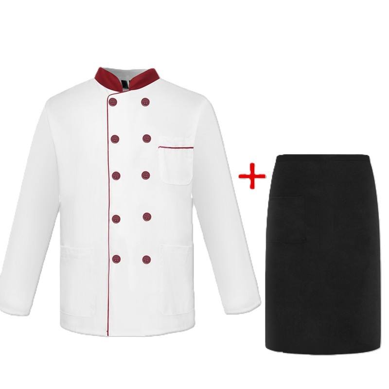 Col marron manches longues + tablier