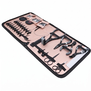Kit de aplicación de extensiones de cabello de acero inoxidable, alicates para quitar microperlas, herramienta para extensiones de cinta, cortador de queratina, gancho y bucle. - Product Image 3