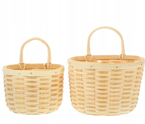 Best Sale Gift Eco-Friendly Multifunction Natural Bamboo <b>Storage</b> <b>Basket</b> with Handle for Wedding Flower Decoration <b>Wall</b> Hanging - Product Image 5