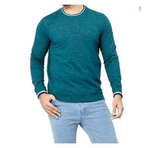 Sweat-shirt à col rond pour homme avec fermeture éclair, manches régulières, polyester/coton, coupe ample, impression de logo personnalisée, sweat-shirt pour homme - Product Image 5
