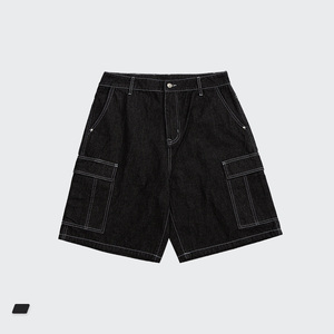 Men's Cotton Cargo Shorts Elastic Waist Solid Colour Men High Quality Cargo Shorts Durable Men Shorts - Product Image 1