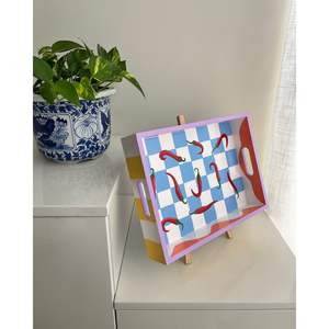 Plateau de service élégant en MDF imprimé pour tasses, série 74, plateaux décoratifs - Product Image 4