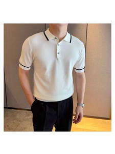 Polo Personalizable de Verano para Hombre, Moderno y Fresco, 100% Poliéster, Diseño Sólido, Casual, de Manga Corta - Product Image 4