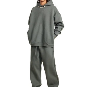 Polyester/Cotton Lightweight Breathable Plus Size Casual Solid <b>Blank</b> French Terry Sports Tracksuits for Men Logo Custom Fleece - Product Image 1