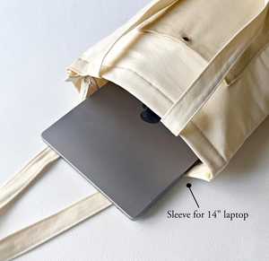 Conjunto de Bolsas de Lona de Algodón Ecológicas de Alta Calidad, Bolsa con Cierre, Funda para Portátil, Bolsa Organizadora, Capacidad de 20L, a Prueba de Polvo - Product Image 2
