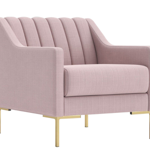 Sillón individual rosa, éxito de ventas, para la sala de estar o el dormitorio, con un diseño simple, moderno y duradero. - Product Image 3