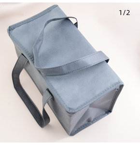 Sac Isotherme Rouge Portable pour Déjeuner, Sac Glacière Thermique Carré en Non-Tissé pour Pique-Nique en Extérieur - Product Image 3