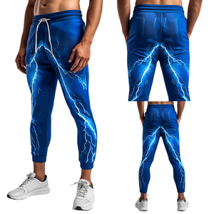 Pantalones Deportivos para Hombre con Diseño Gráfico Voltage Stream y Estilo Urbano de Alto Rendimiento - Product Image 2