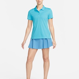 Camiseta Polo de Manga Corta para Mujer, Color Sólido, Largo Regular, Secado Rápido, Poliéster, Estilo Casual, Tejido de Punto - Product Image 4