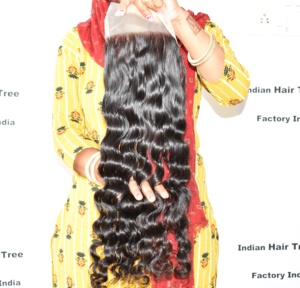 Extensiones de cabello humano indio 100% de la mejor calidad, con cierre rizado de aspecto natural, doble trama de calidad profesional, sedoso y suave, sin químicos. - Product Image 3