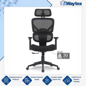 Chaise de bureau ergonomique professionnelle MATAR de qualité supérieure avec dossier haut et accoudoirs 3D Soft-Touch - Product Image 3