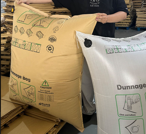 Dunnage Air Bags Kraft Paper <b>Inflatable</b> Cushioning Recyclable for Container Stuffing 2 psi Pressure - Product Image 1