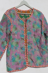 Vintage Kantha <b>Jacket</b> Boho <b>Women</b> Coat Boho Indian Old Kantha Quilts <b>Jacket</b> - Product Image 2