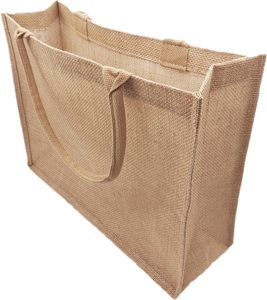 Bolsa de compras grande de yute con asa de cuerda con diseño de árbol para compras de comestibles - Product Image 4