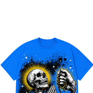 เสื้อยืดสตรีทแวร์ลายพิมพ์หัวกะโหลก พิมพ์ลายดิจิทัล เนื้อผ้าระบายอากาศ เสื้อยืดฮิปฮอป แขนสั้น ไซส์ใหญ่ - Product Image 2