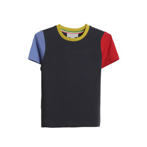 T-shirt pour garçons, léger, en coton, manches courtes, style décontracté, col rond, avec logo personnalisé - Product Image 1