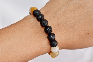 High Quality Yellow Aventurine Lava Stones Diffuser <b>Bracelet</b> <b>Healing</b> 8mm <b>Bracelet</b> For Fashion - Product Image 2